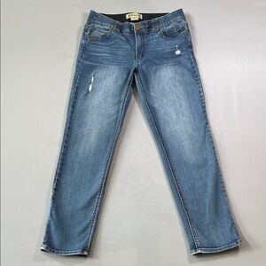 Democracy Straight Leg “Ab”technology Medium Wash Mid-Rise Slightly Distressed 8